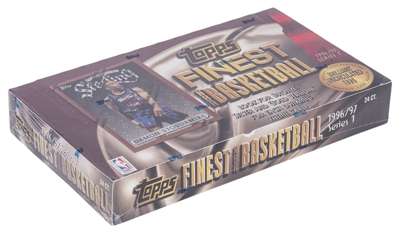 1996-97 Topps Finest Basketball Series 1 Unopened Factory-Sealed Hobby Box (24 Packs) - Possible Kobe Bryant Rookie Cards!